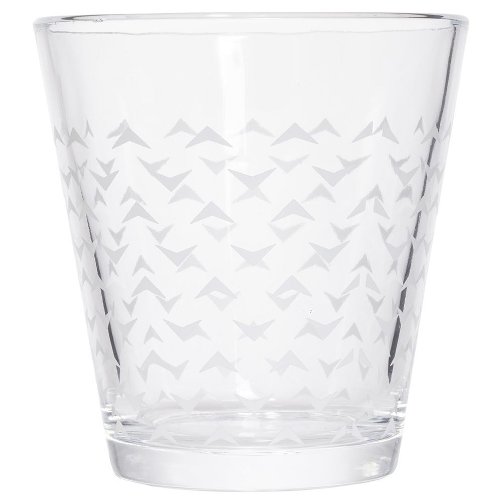 Gobelet verre x3 motif triangulaire 25cl
