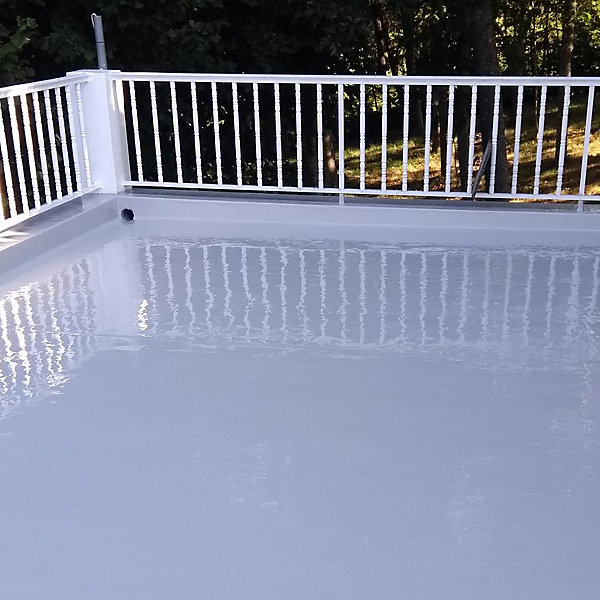 Caoutchouc Polyuréthane Liquide avec Catalyseur (25 kg - Gris Perle). Imperméabilisation pour terrasses et toitures praticables