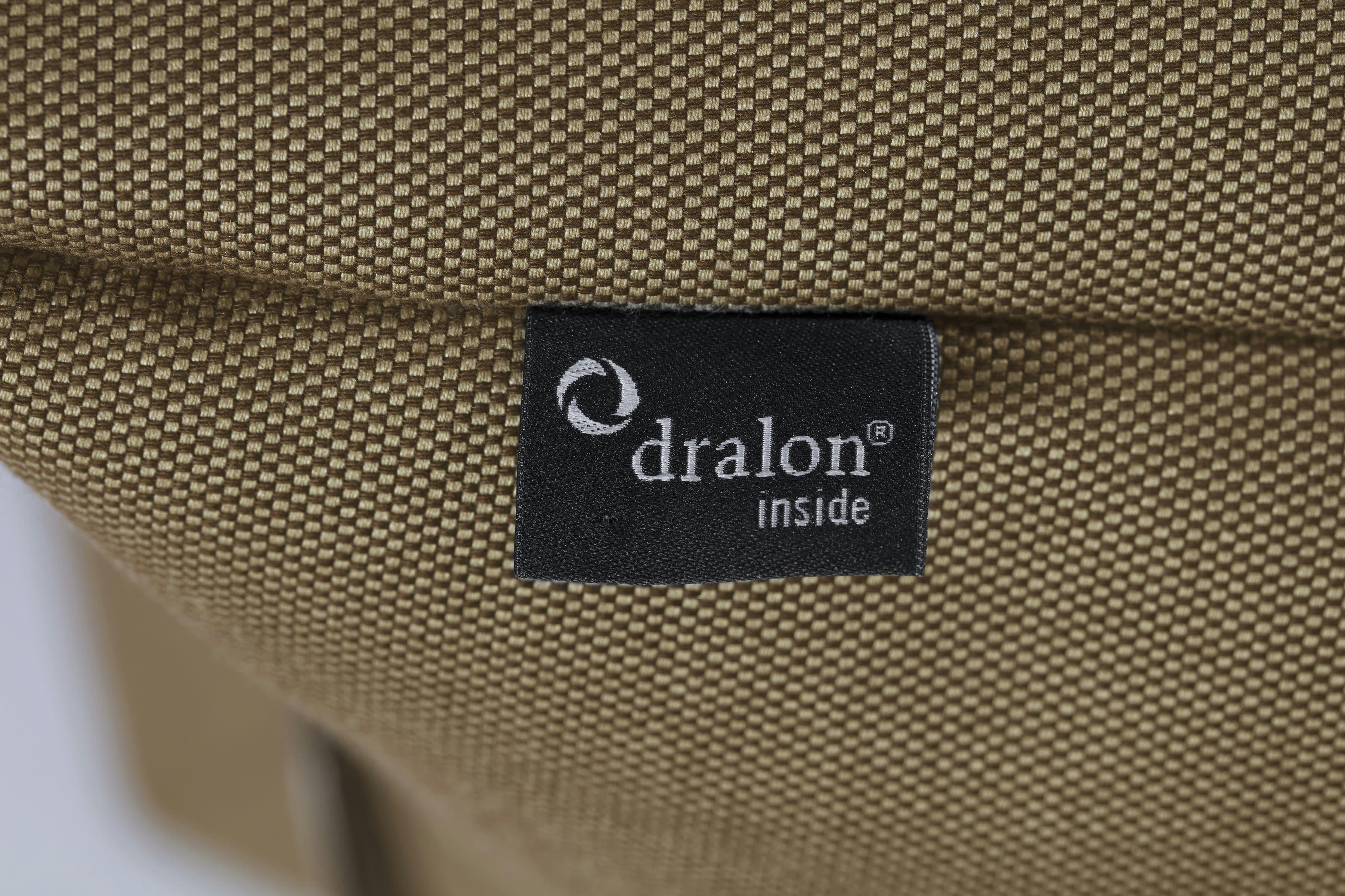 TWIST OUTSIDE - Pouf extérieur super qualité Dralon brun, dossier dépliable 90x70x80cm