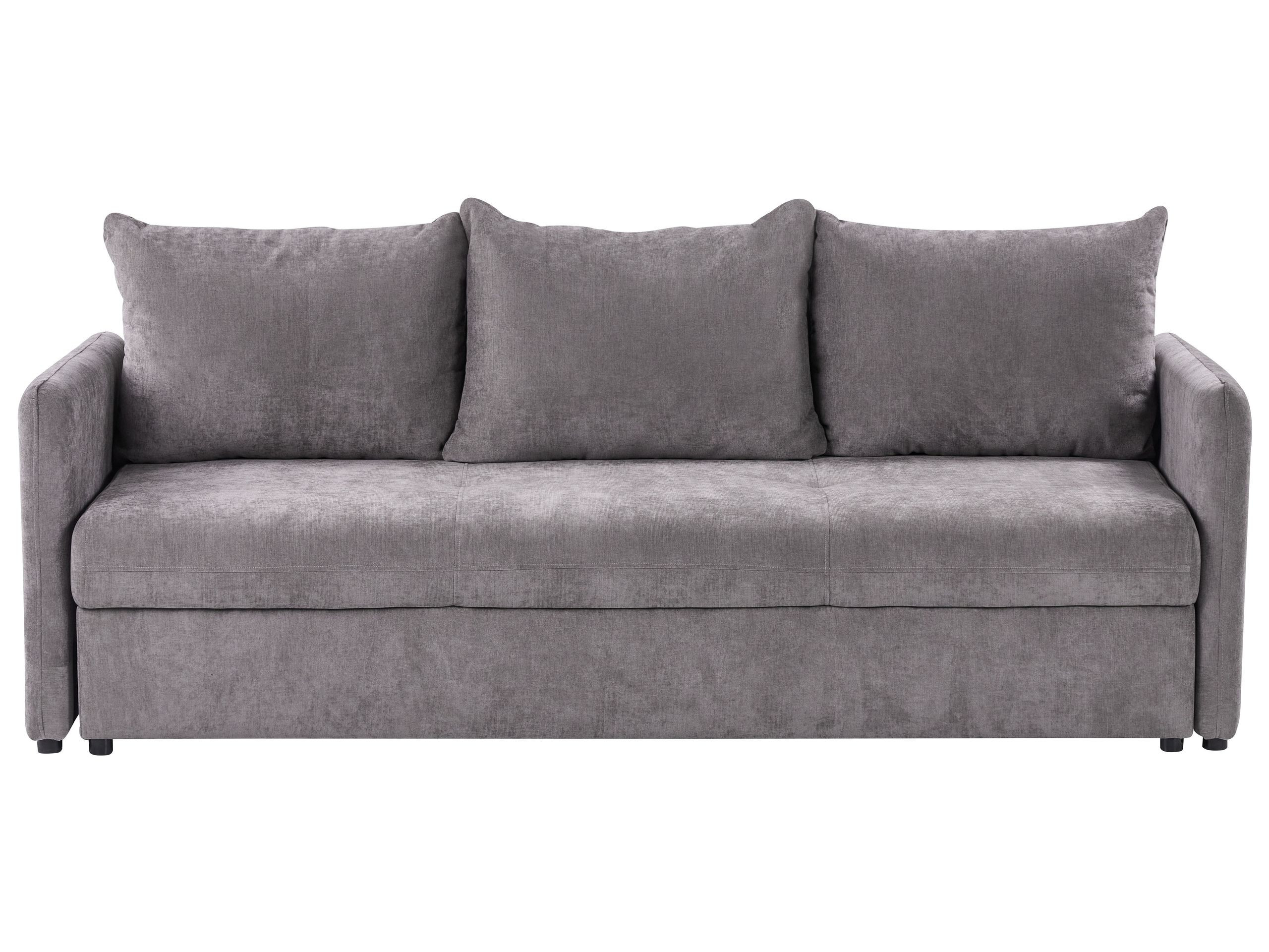 Sofa kanapa rozkładana 3-osobowa brązowa