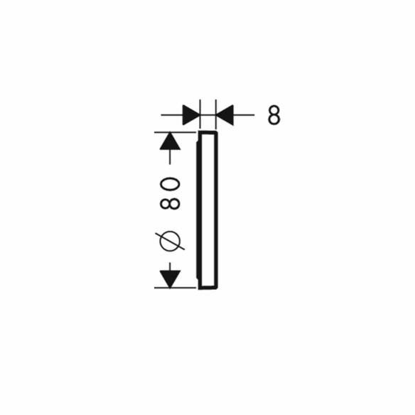 Ausgleichsscheibe, »Showerpipe«, chromfarben