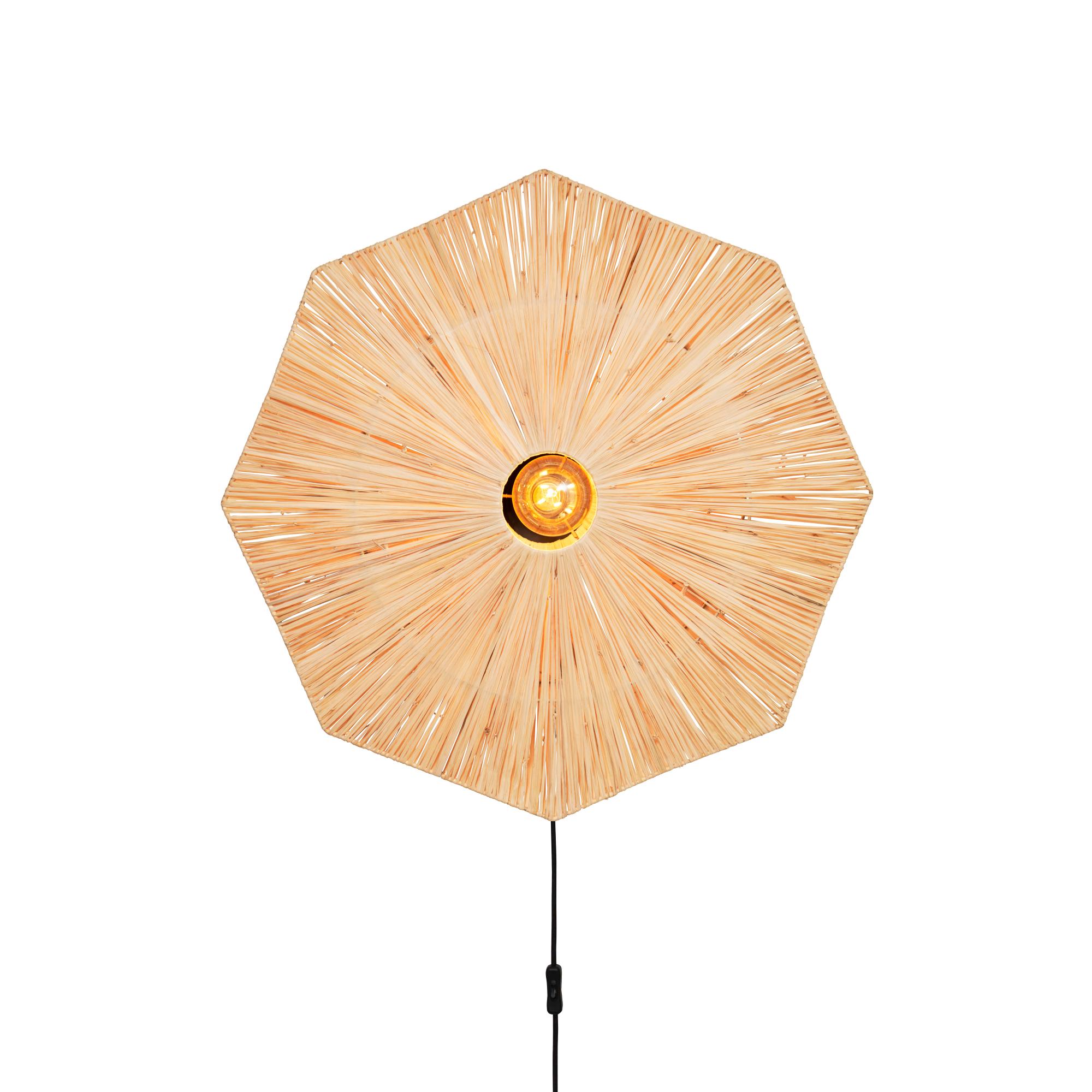 GOOD&MOJO wandlamp Panama - naturel - Ø65cm