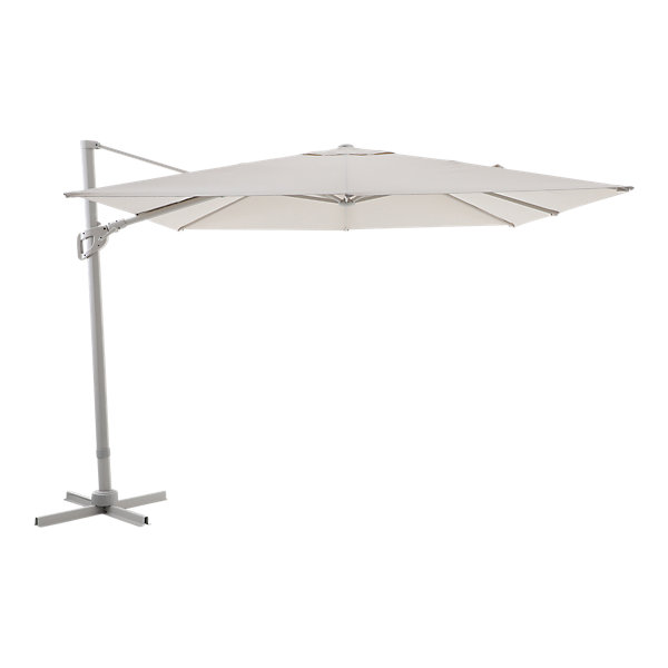 Parasol déporté inclinable carré ouverture manivelle moonbeam 3 x 3m GoodHome Corby