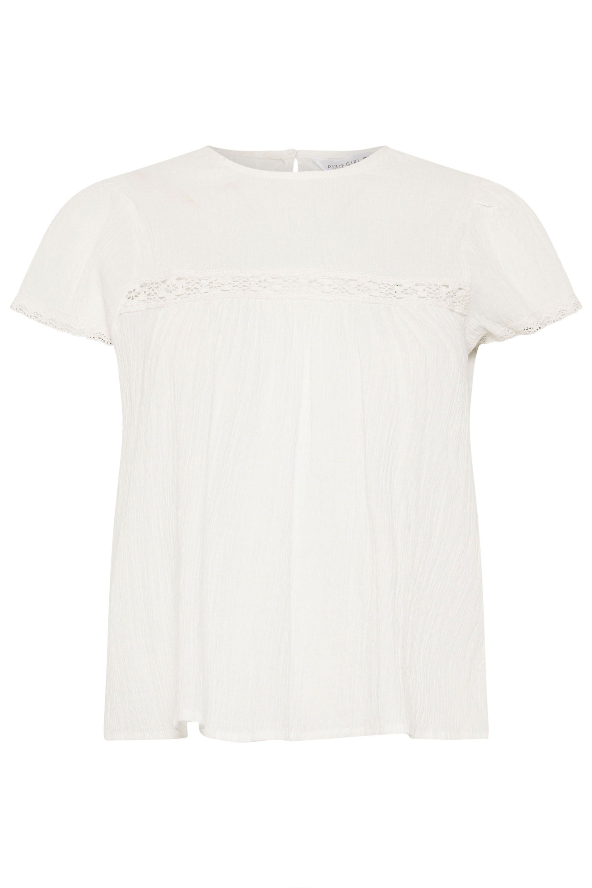 PixieGirl Petite Crochet Crinkle Top