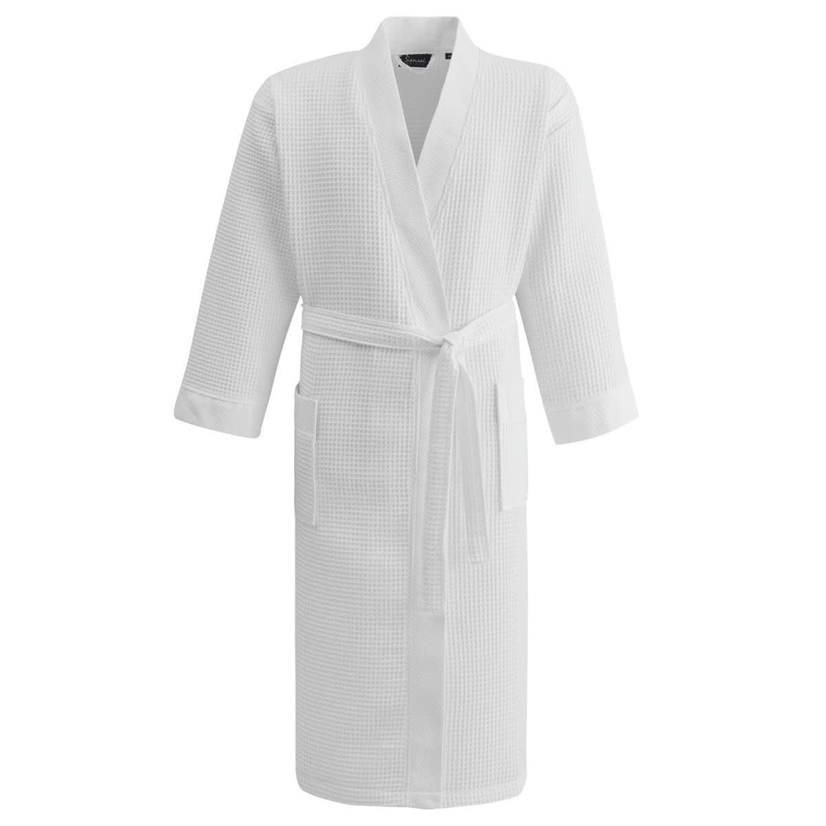 SPA - Peignoir kimono nid d'abeille  blanc XL