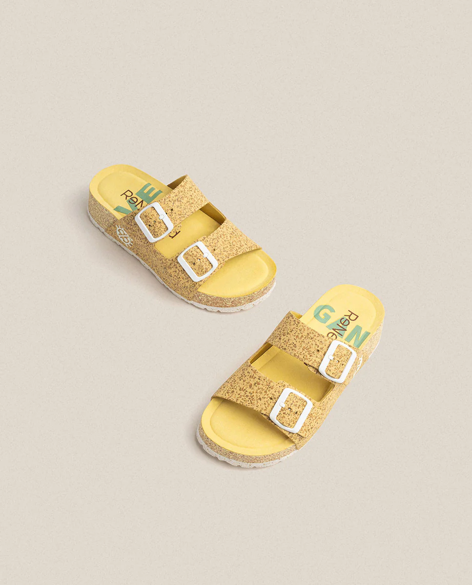 Sandalia de plataforma West 003 amarillo