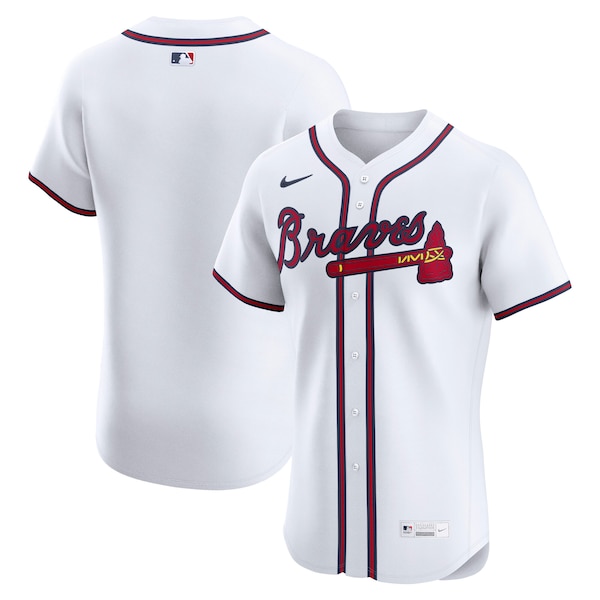 Atlanta Braves Nike Home Elite Jersey - White/Red/Navy
