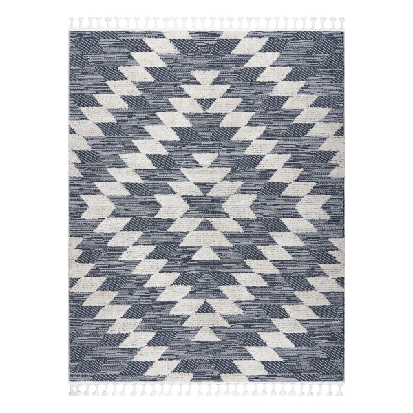 Dywan SEVILLA Z250A romby niebieski / szary Frędzle 80x150 cm