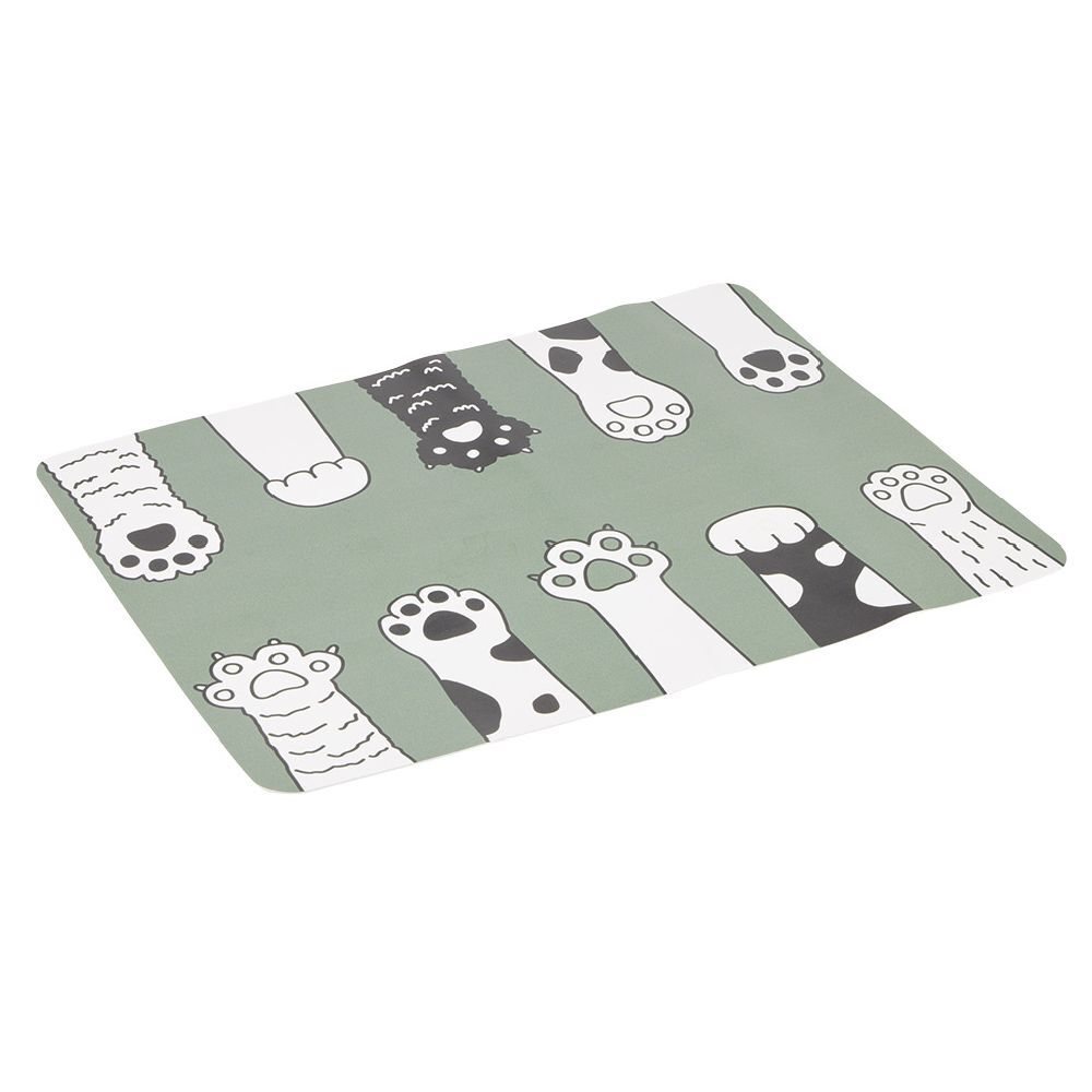 Tapis repose gamelle animaux 39x50cm (3 modèles)