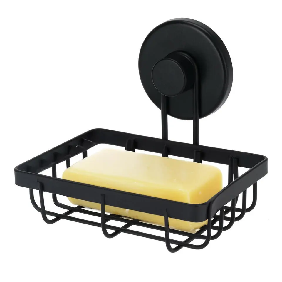 Bathroom Solutions Doucherekje - zwart - zuignappen - 13x11 cm