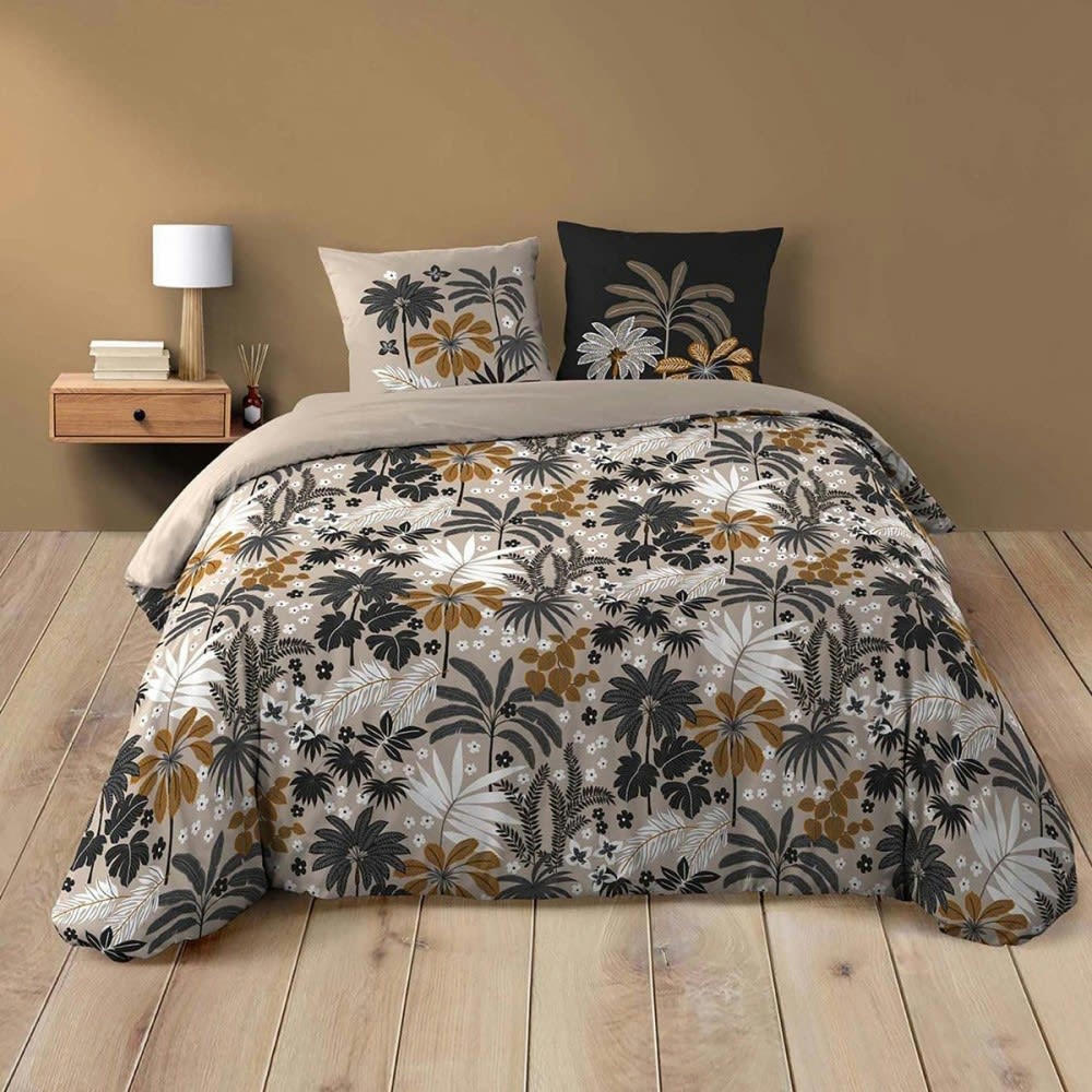 - Parure de couette 100% coton imprimée 260x240 2 taies
