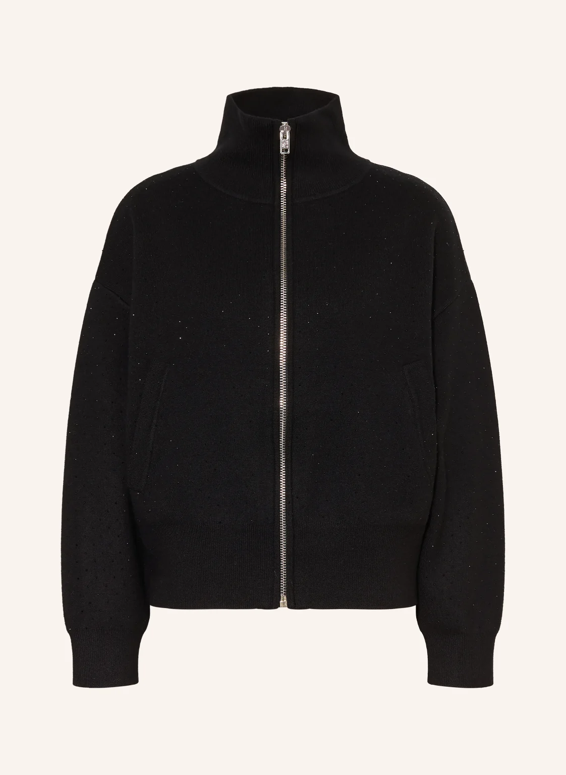 SANDRO Strickjacke mit Schmucksteinen