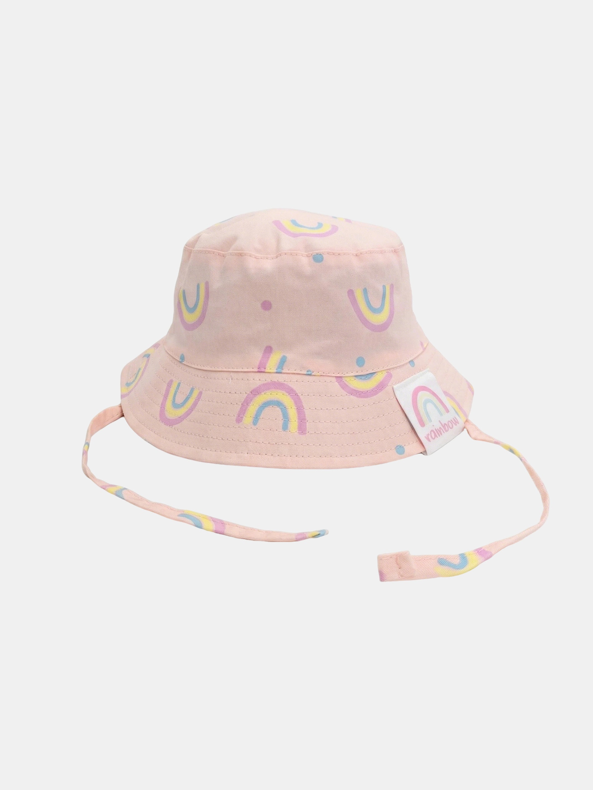 Bawełniany bucket hat z motywem tęczy