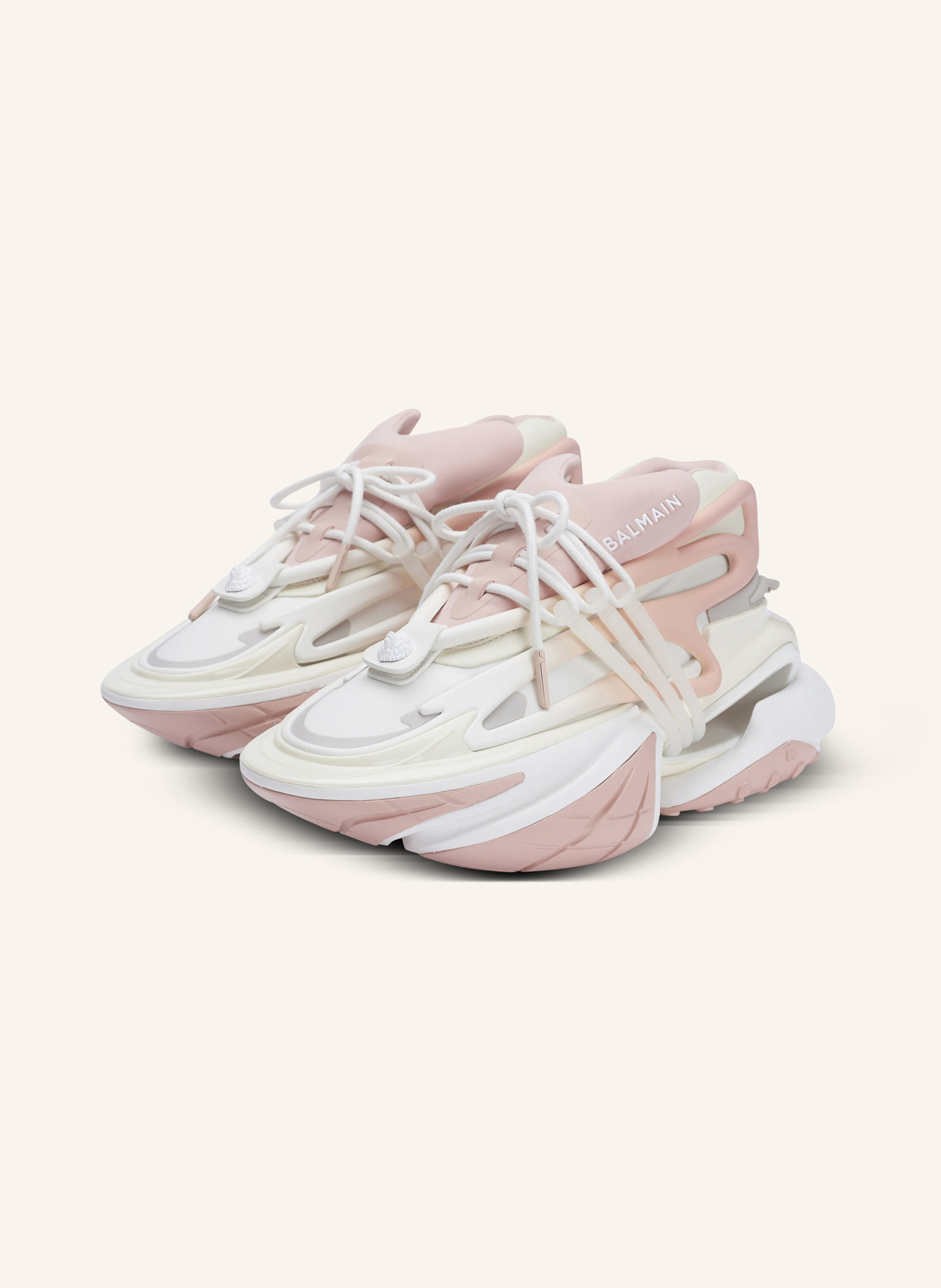 BALMAIN Sneakers Unicorn Low aus Neopren und Kalbsleder