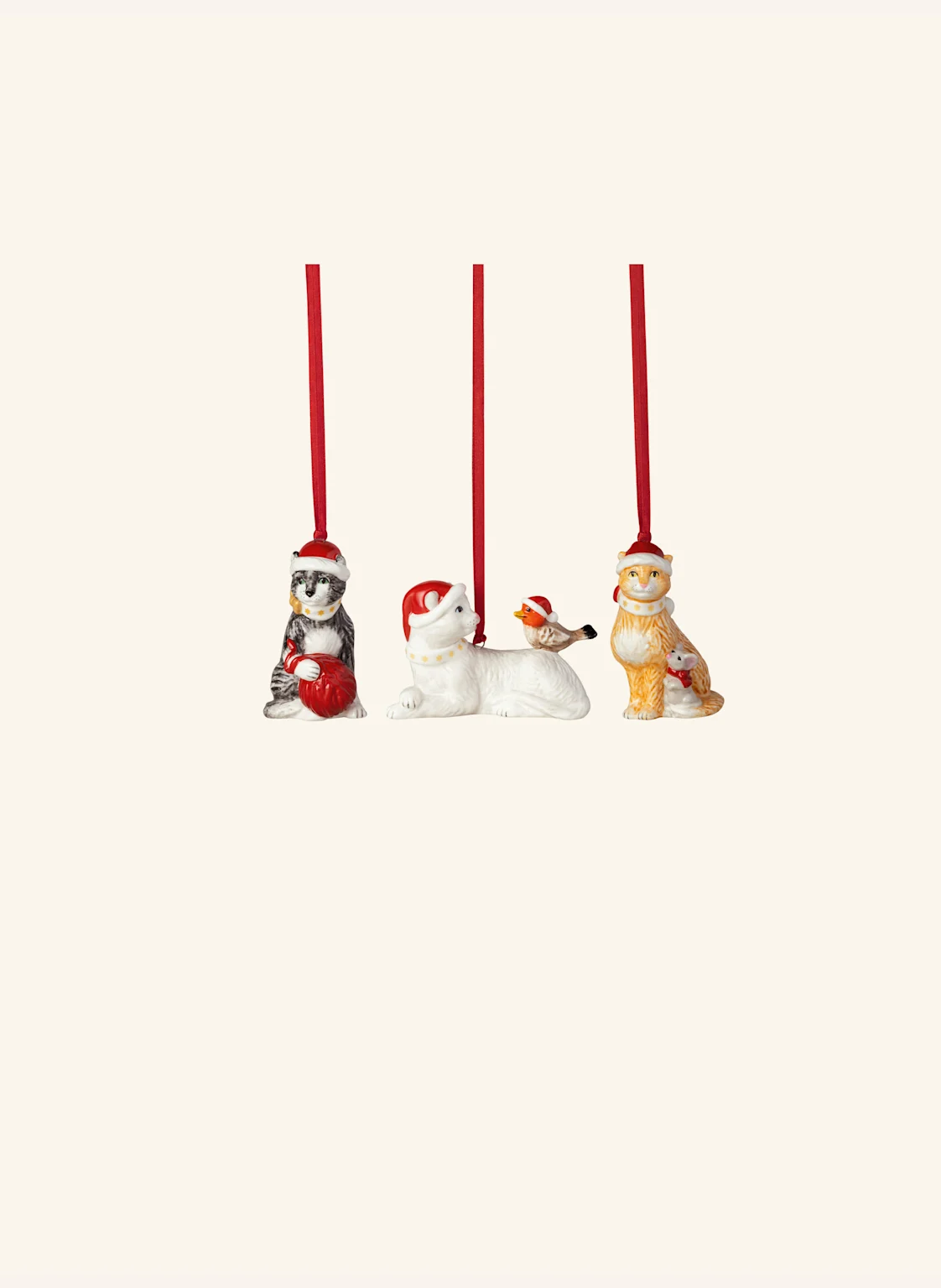 Villeroy & Boch Ornamente Katzen, 3-teilig NOSTALGIC ORNAMENTS