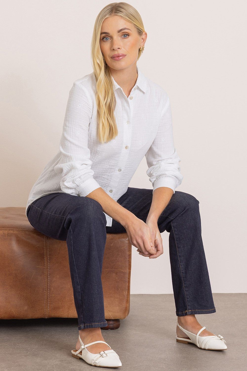 Klass. Embroidered Cotton Long Sleeve Shirt