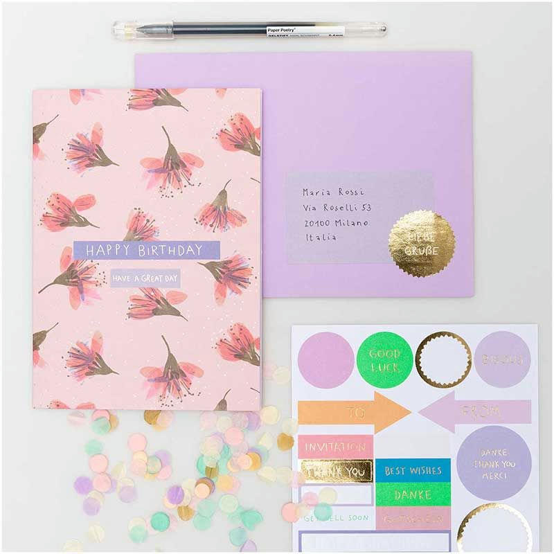 FLORALE - Carte fleurs de cerisier DIY à personnaliser