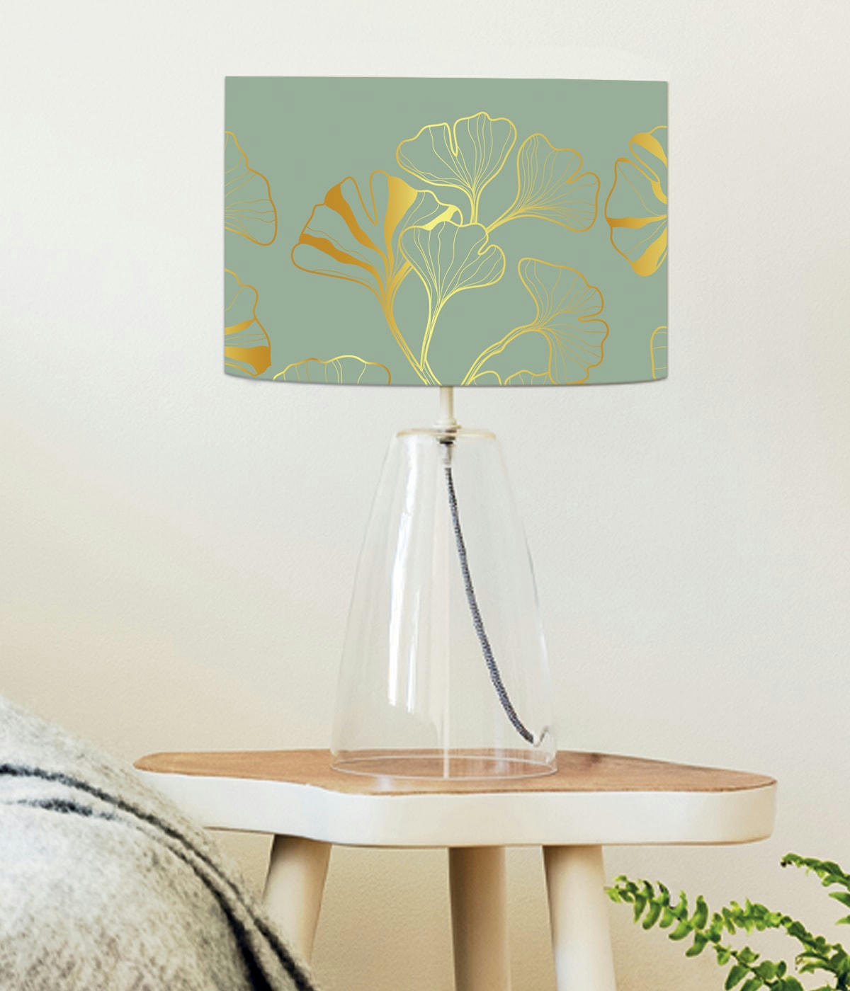 COLORS - Abat-jour chevet Iris Vert Olive D: 25 x H: 20