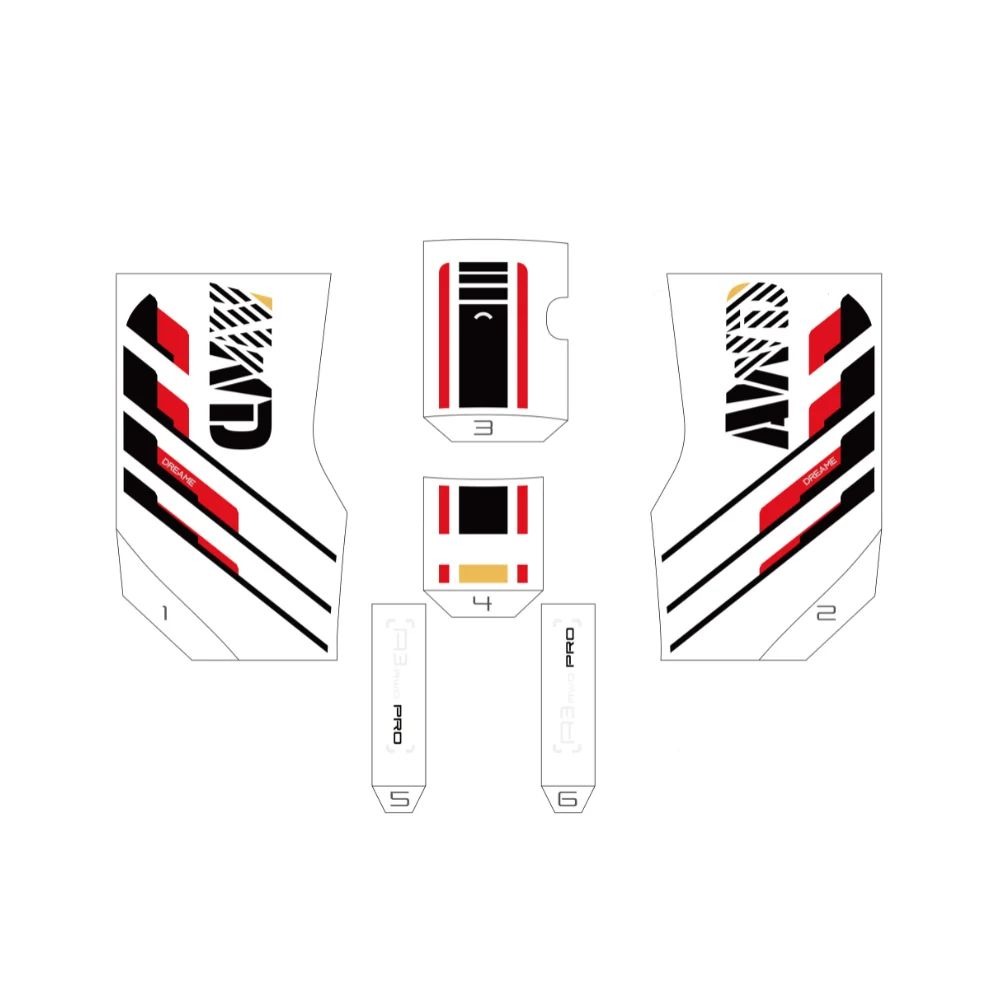 Set d’autocollants décoratifs Dreame pour série A3 AWD Pro (1 set)