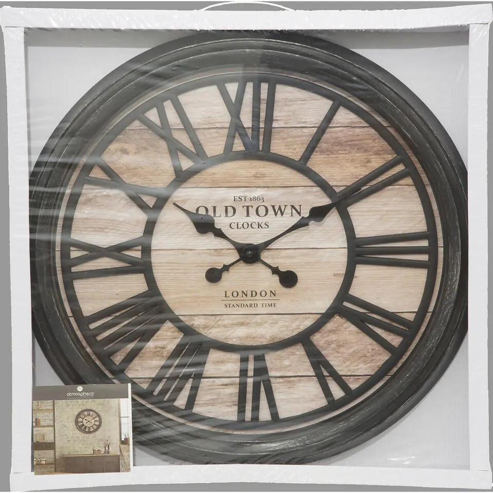 Atmosphera - Wandklok - Industrieel - Bruin