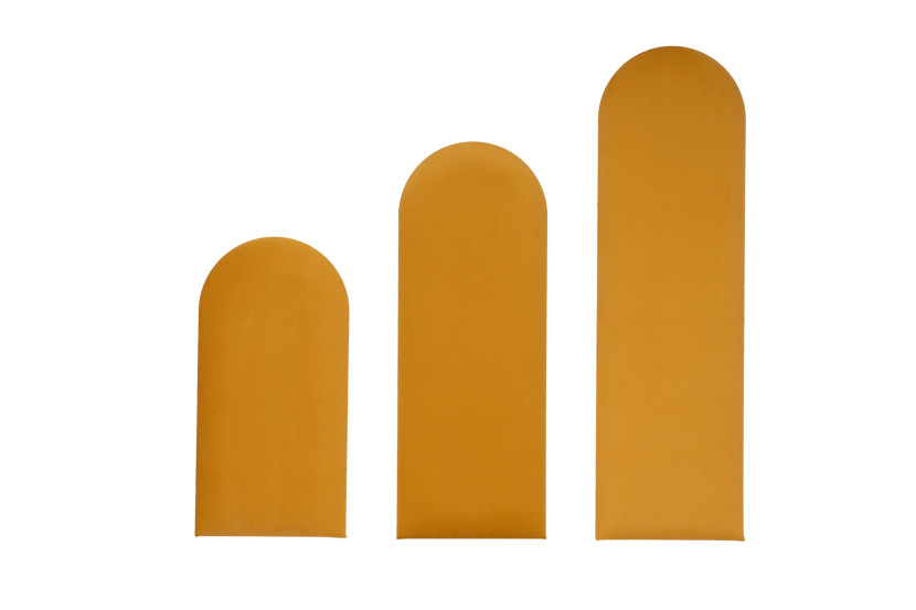 Panel Tapicerowany Płotek Komvortowy 80X20 Cm Żółte Smart Velvet Ścienny