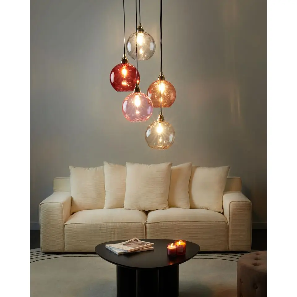 PABELLON - Hanglamp - Rood - Metaal/Glas