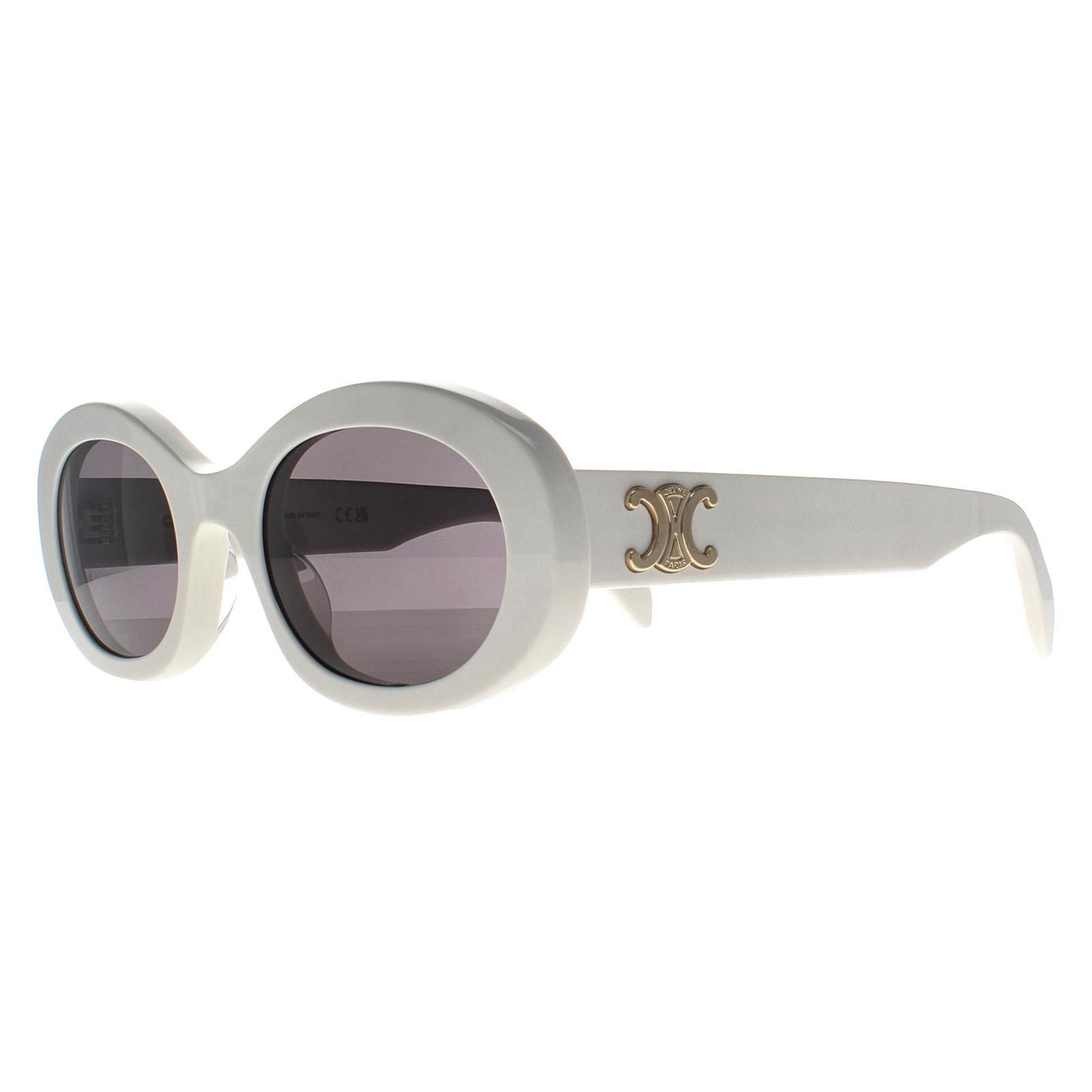 Celine Round Ivory Smoke Grey Triomphe CL40194U