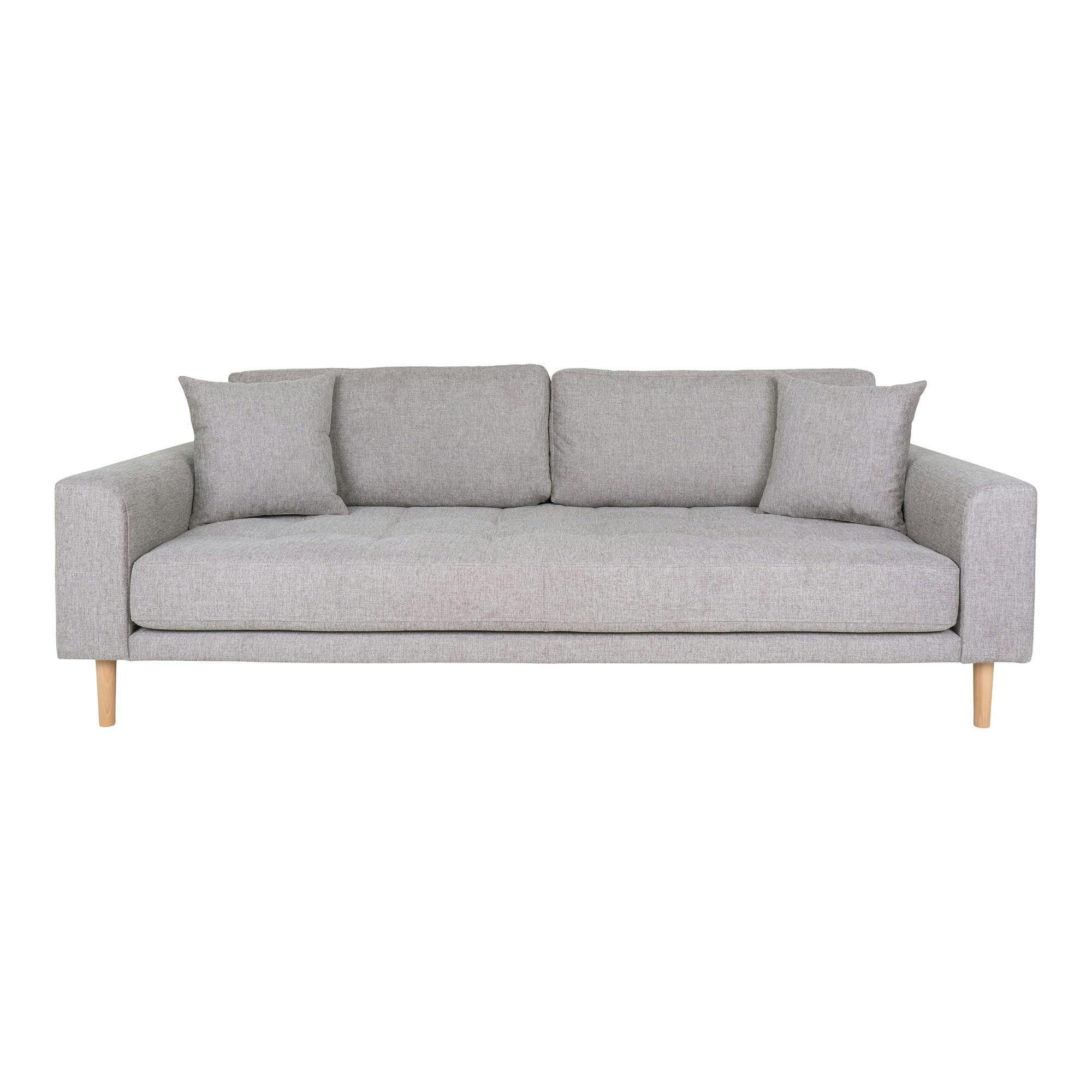 Canapé 3 places gris clair - 210 cm ROTTERDAM