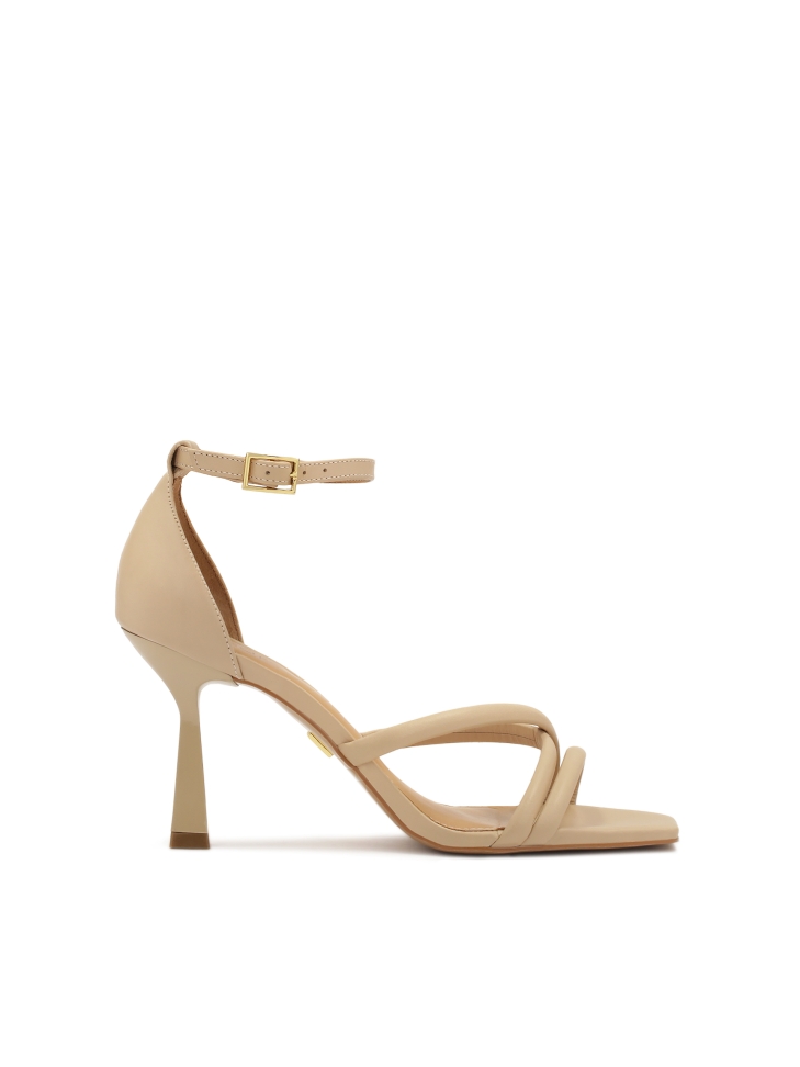 Minimal style beige sandals