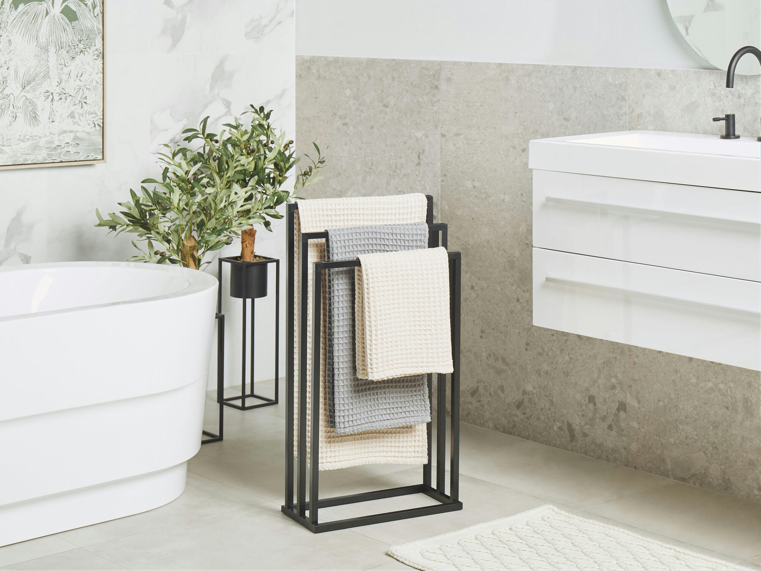 CHARRAS - Porte-serviettes 45 x 84 cm noir