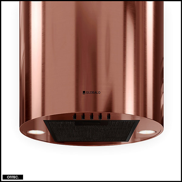 Hotte Îlot Aspirante Silencieuse - 39 cm - 570 m3/h - LOBELIO - Vin Cuivre