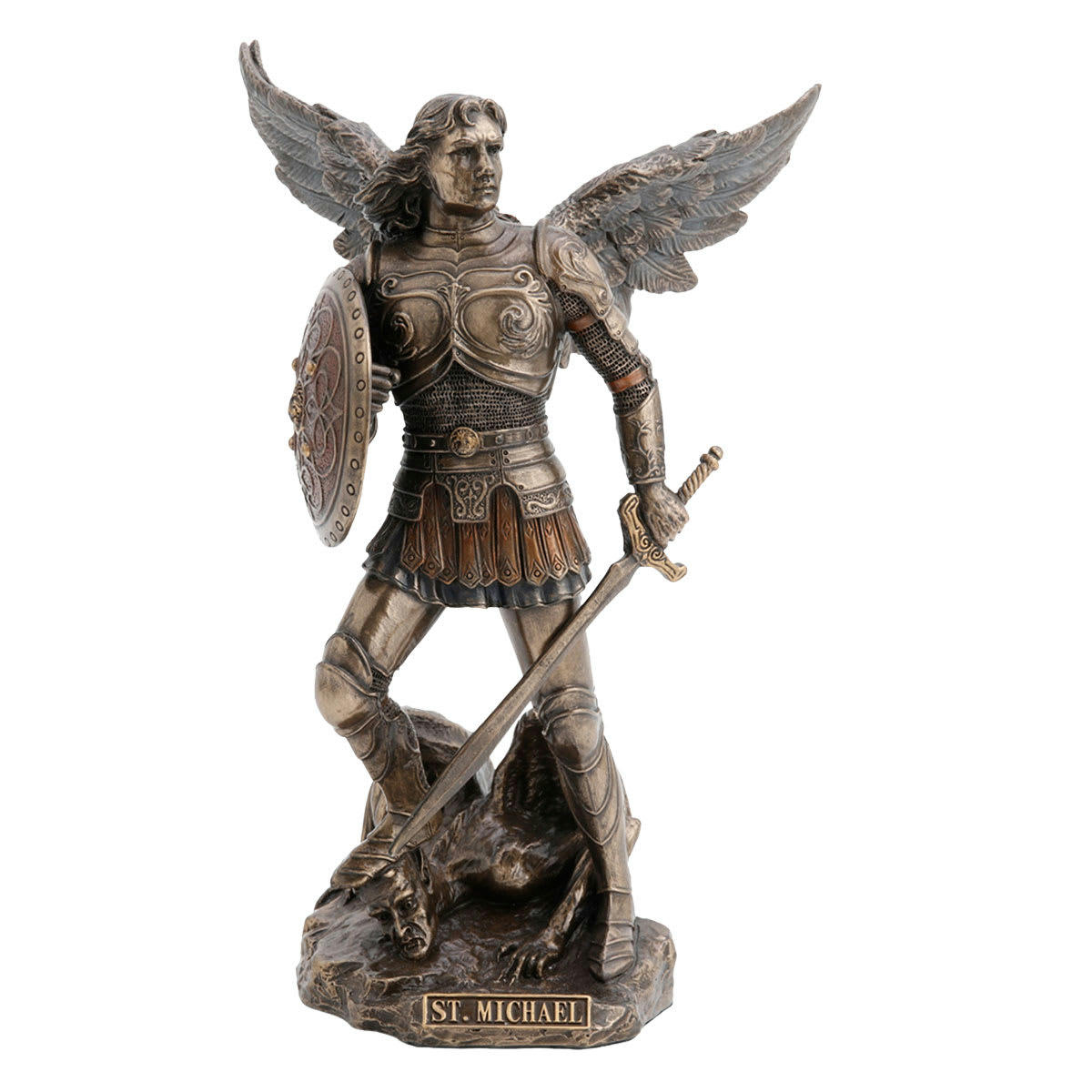 - Statuette michel en bronze coulé à froid