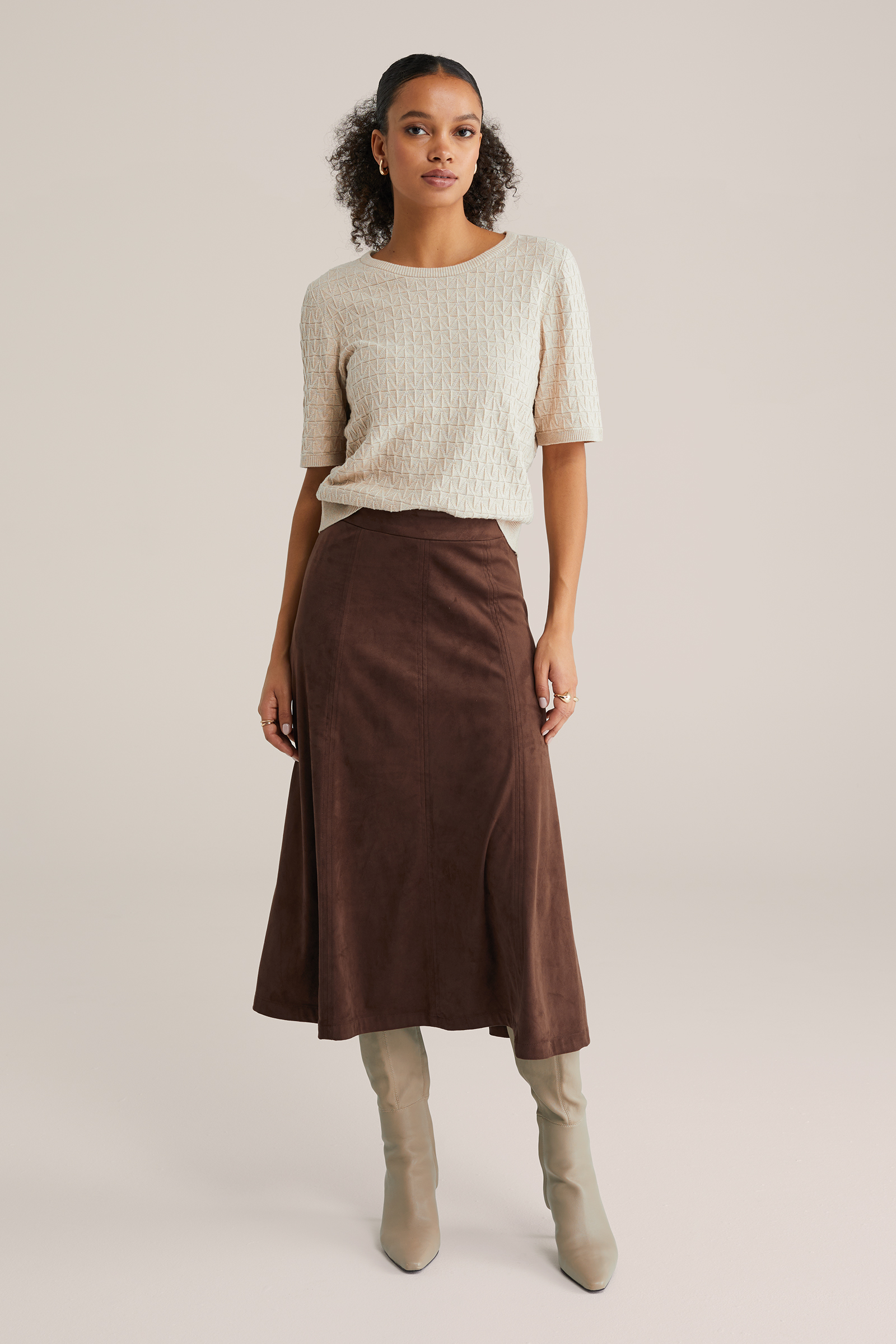 Dames gebreide trui met structuur