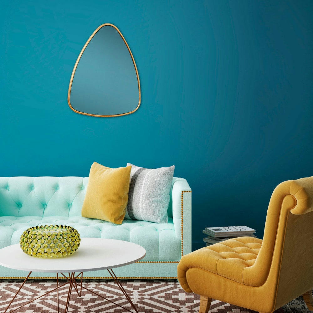 NERS - Miroir triangle 42x50 cm or