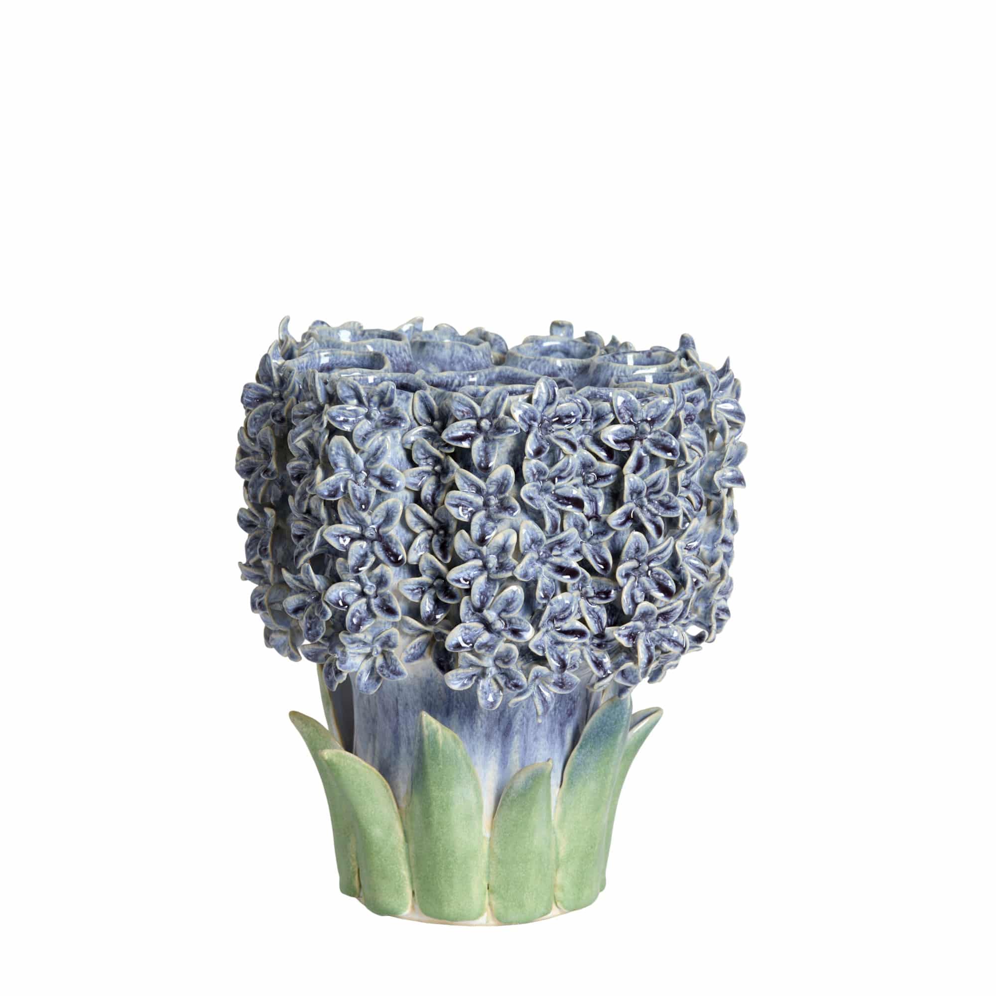 Light & Living vaas Flower - blauw - 30x29x32.5cm