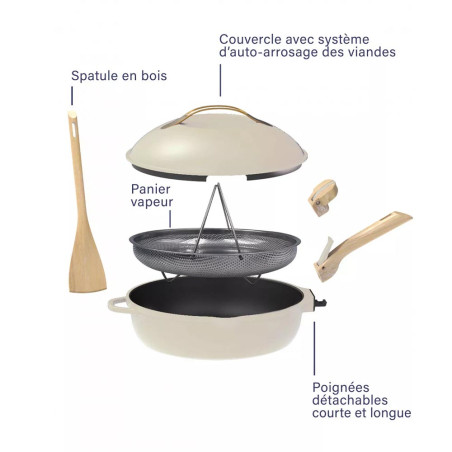 Poêle 8-en-1 La Fabuleuse Meringue 28 cm - Cookut