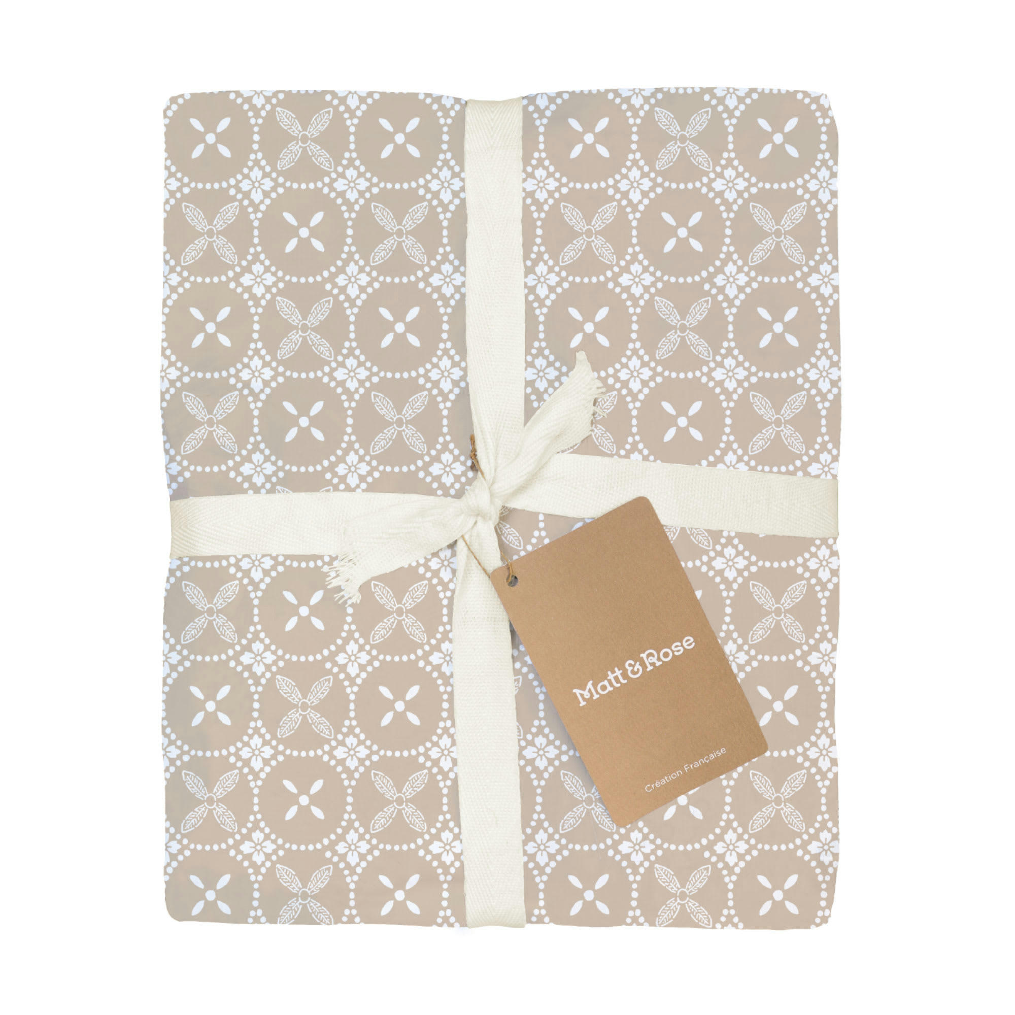 TENDANCE CÉRAMIQUE - Parure de lit imprimée en coton Argile 240x220+2x65x65cm