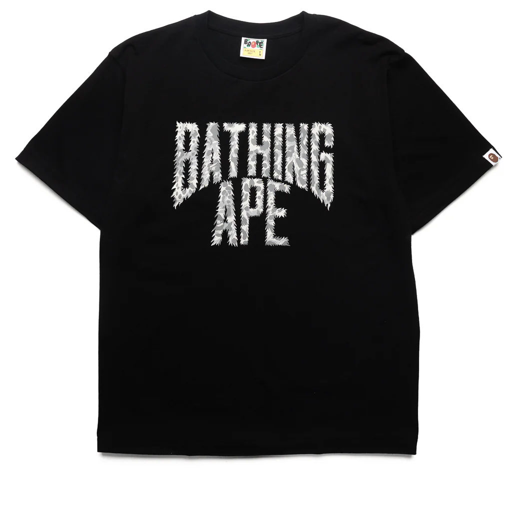 A Bathing Ape Wild Leopard Pattern NYC Logo Tee - Black/Gray