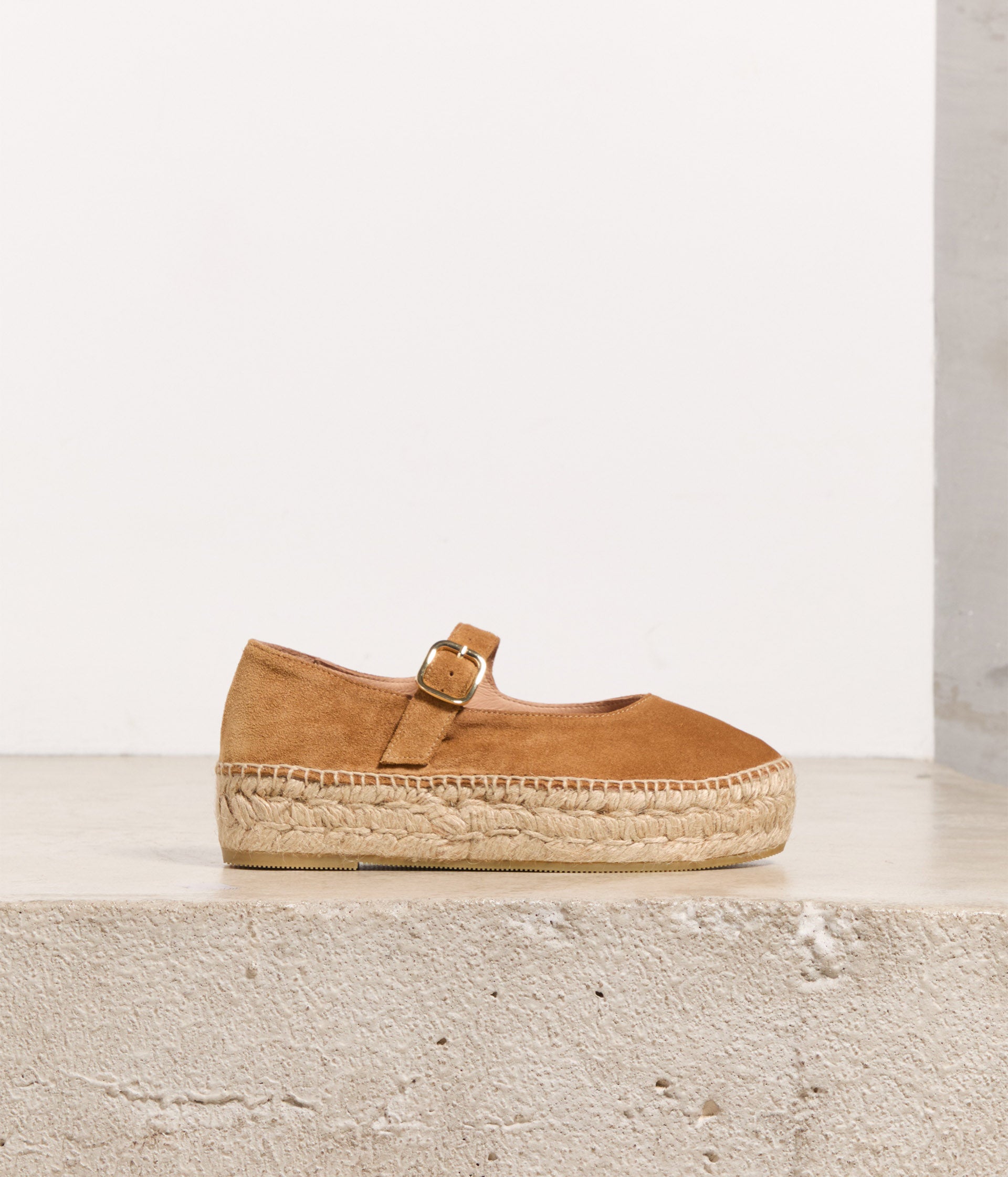 Espadrilles à plateforme camel Joceline