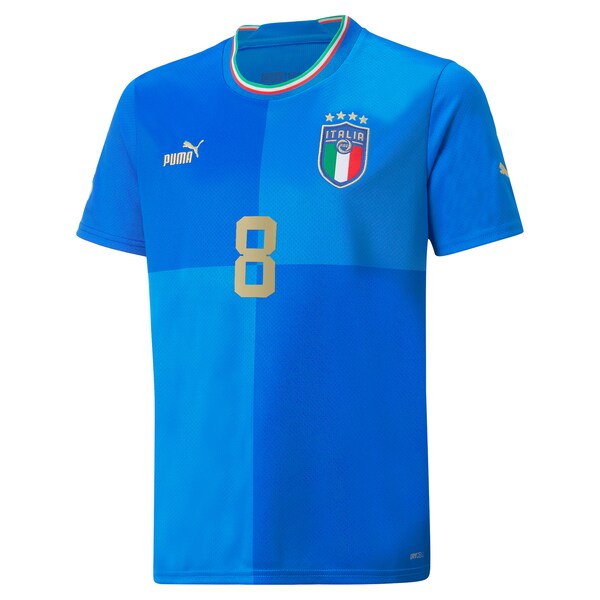Jorginho Italy National Team Puma Youth 2022/23 Home Replica Player Jersey - Blue