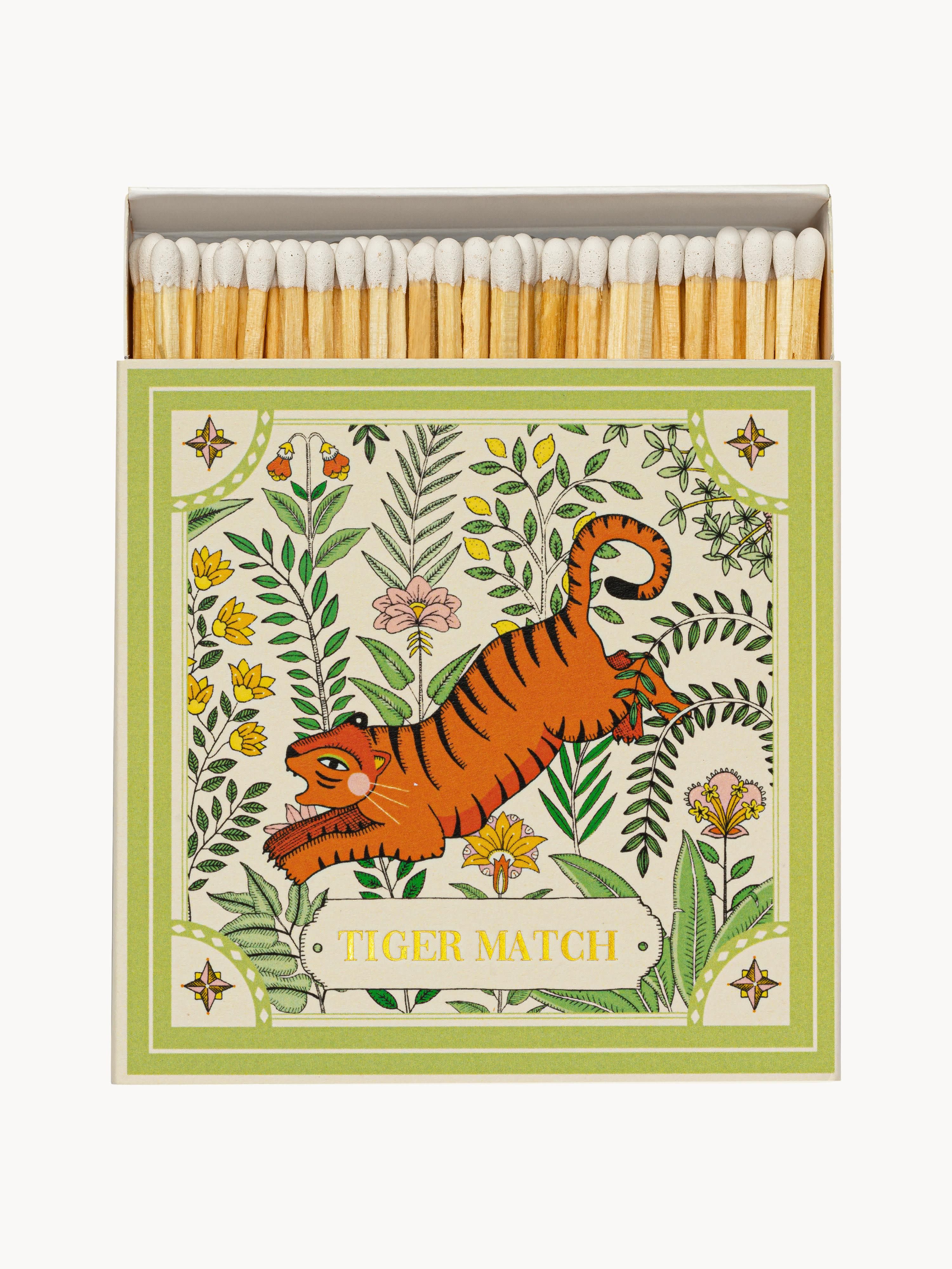 Design Streichholzschachtel Green Tiger