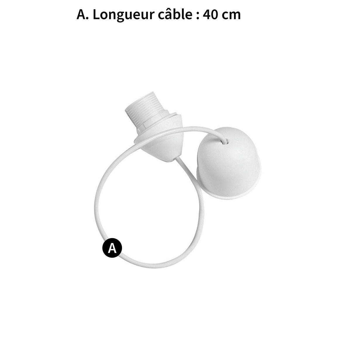 Câble électrique pour suspension E27, Baulind