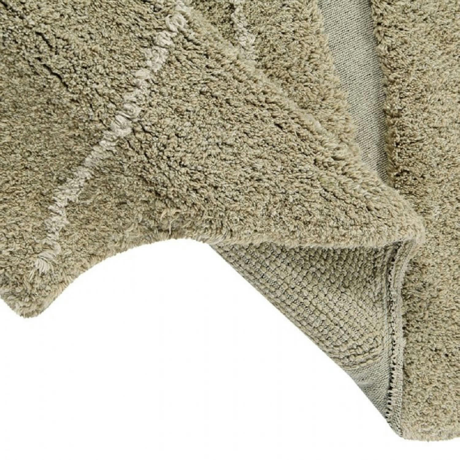 MONSTERA - Tapis coton lavable monstera olive 120x180cm