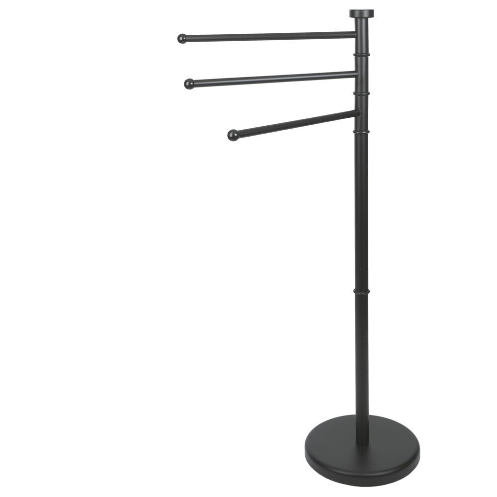 Porte serviette 3 bras métal noir Ø34xH85,5cm