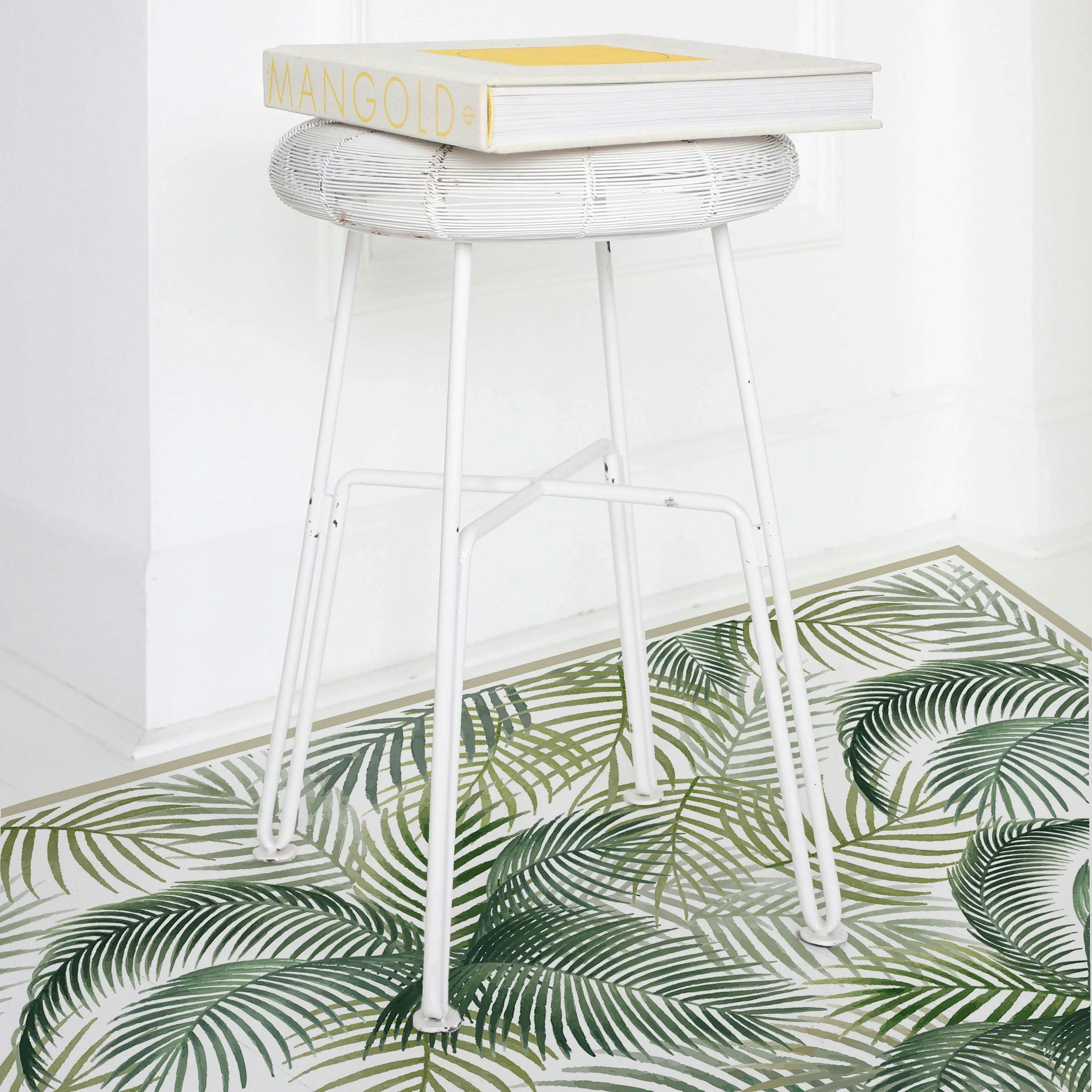 TROPICALWATERCOLOR - Tapis en vinyl aquarelle tropicale vert 48x198 cm