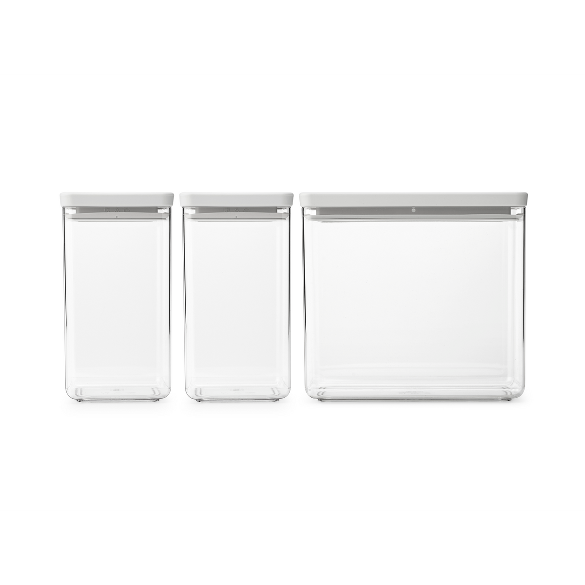 Brabantia Tasty  Voorraadbussen stapelbaar 1,6   1,6   3,5 liter - Light Grey