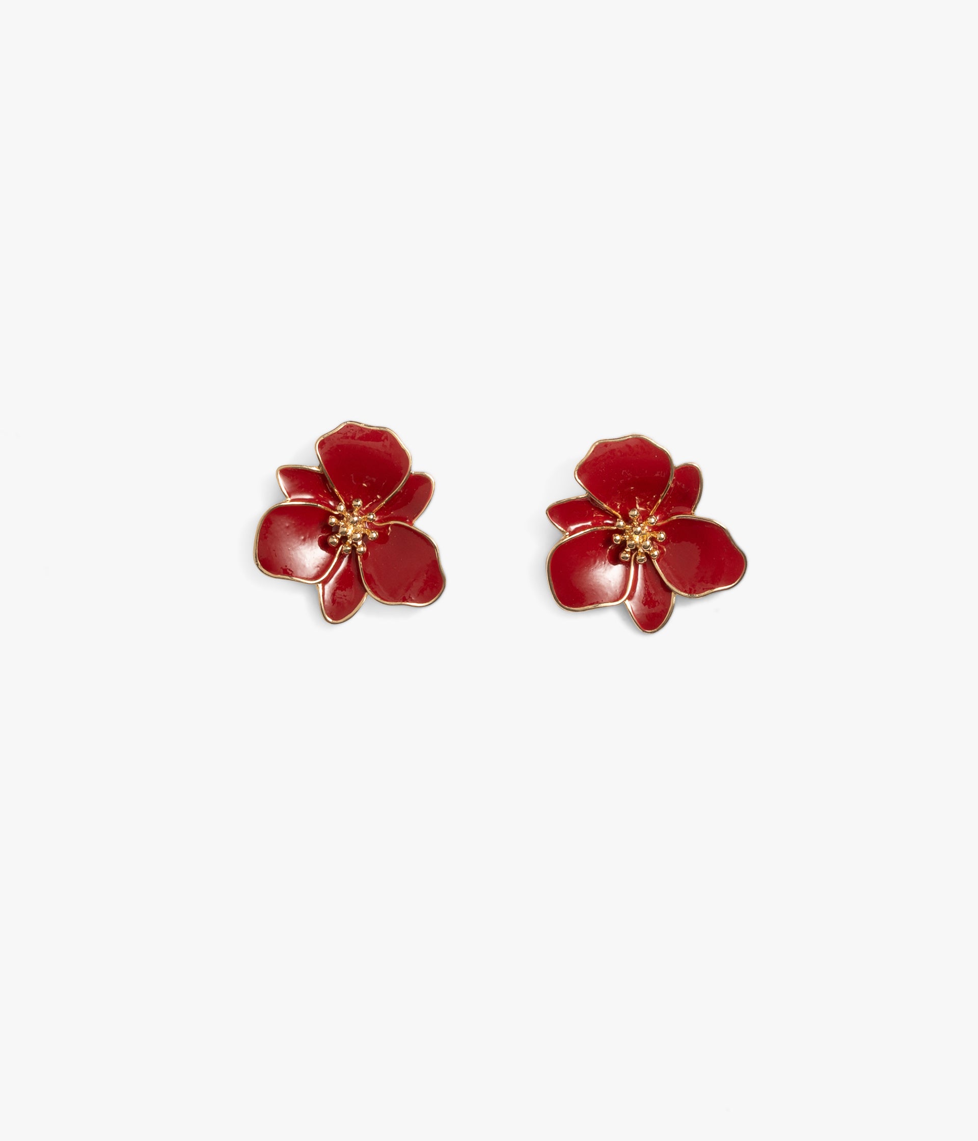 Boucles d'oreilles Emere rouge