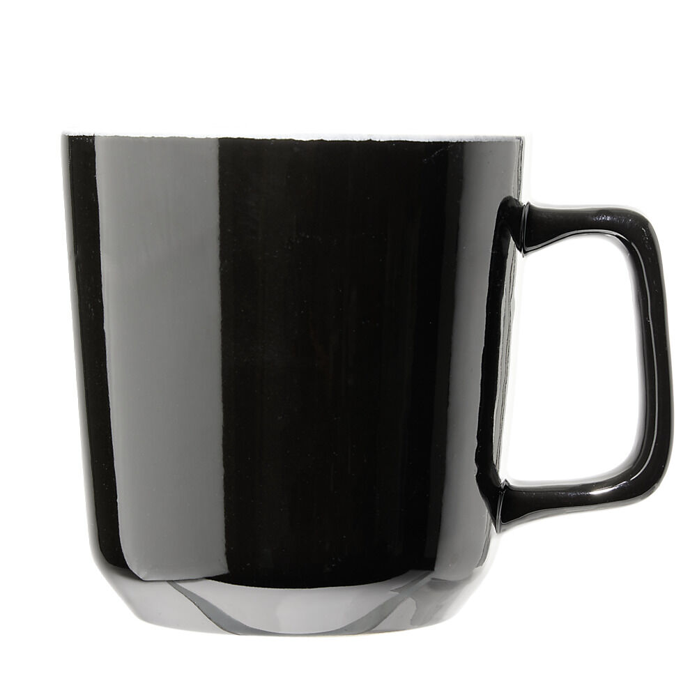 Tasse en grès carrée noir avec anse Ø9,4xH10cm 420ml