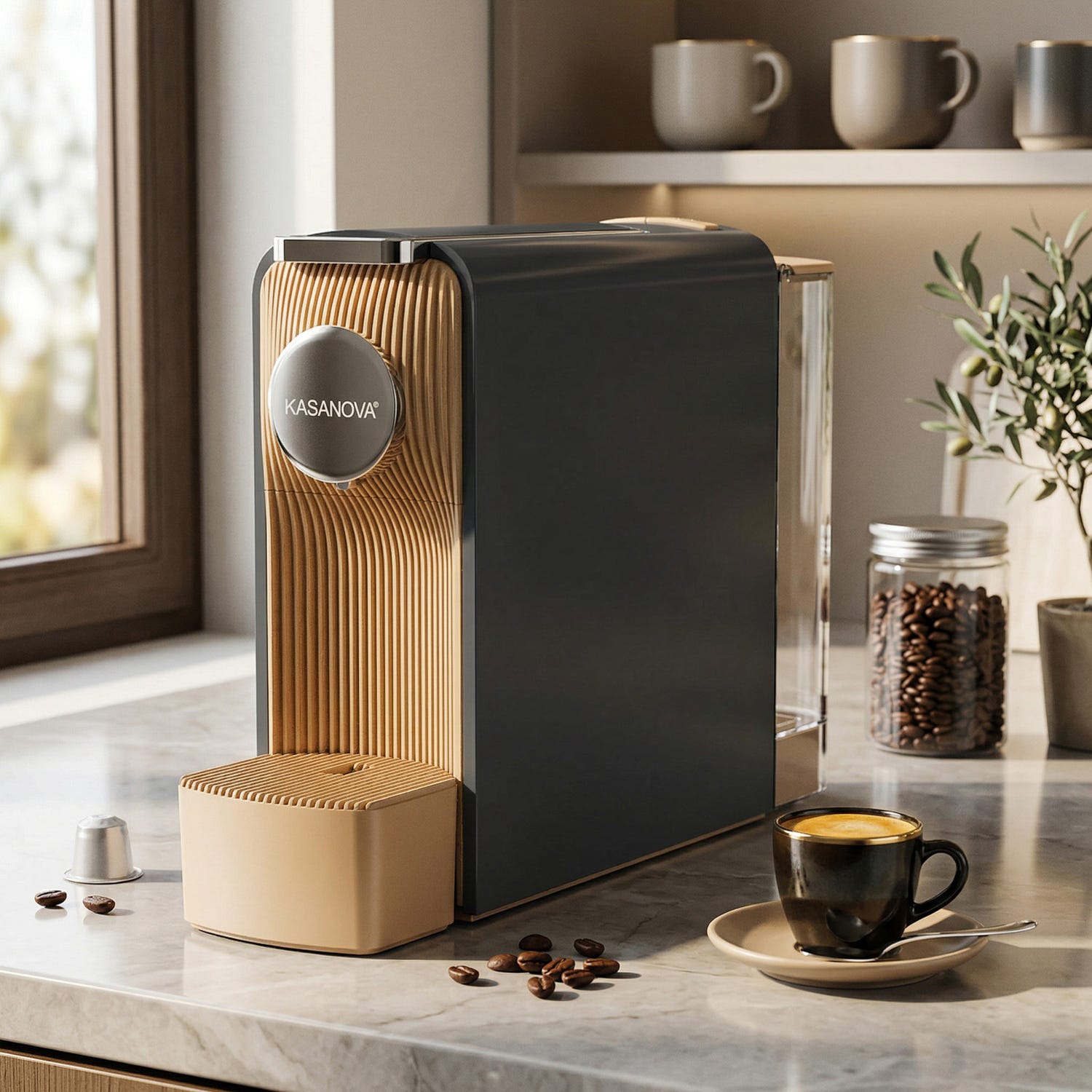 Macchina caffè antracite 1200 W compatibile Nespresso