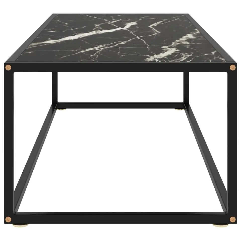 vidaXL - Salontafel - Zwart - Glas - 120 x 50 x 35 cm